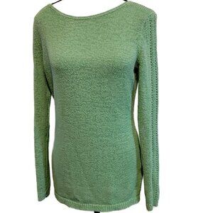 Rachel Zoe Seafoam Long Sleeve Cotton Blend Sweater - sz M